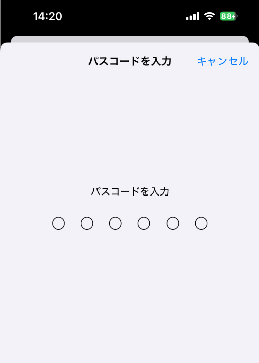 iPhone プロファイル削除