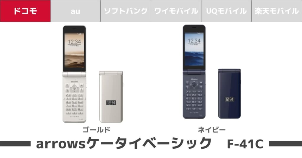 冬バーゲン特別送料無料！ Docomo FUJITSU arrows F-41C 紺 ガラホ