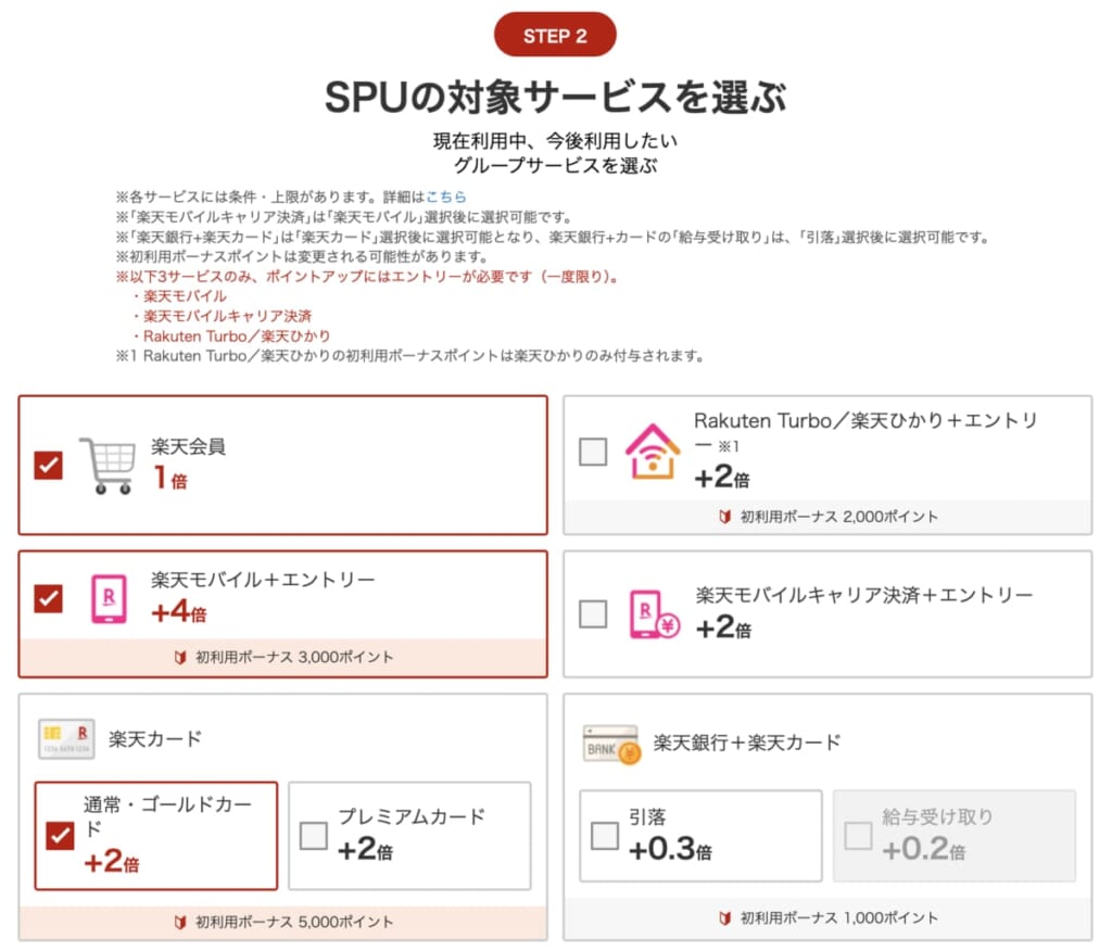 楽天モバイル SPU