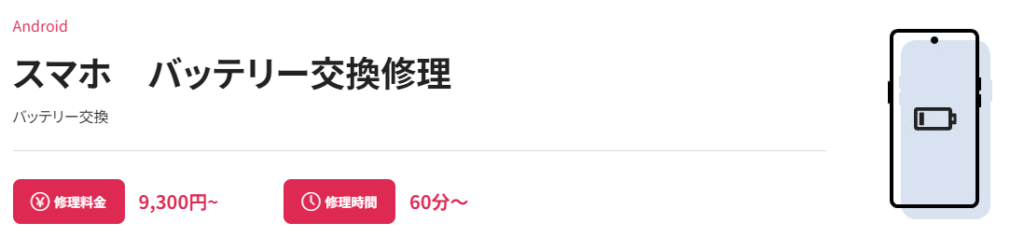 スマホホスピタル：スマホ バッテリー交換修理