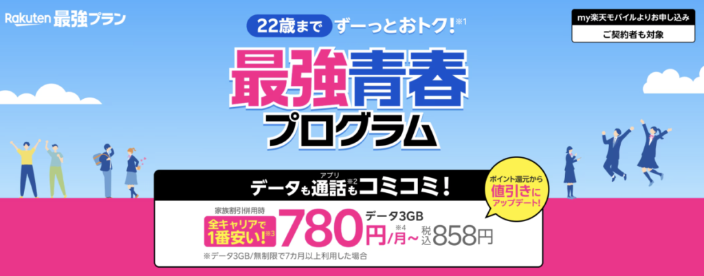 楽天モバイル 最強青春プログラム