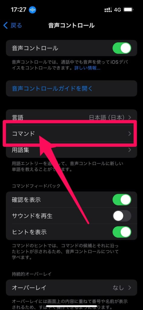 音声でロック解除する設定④