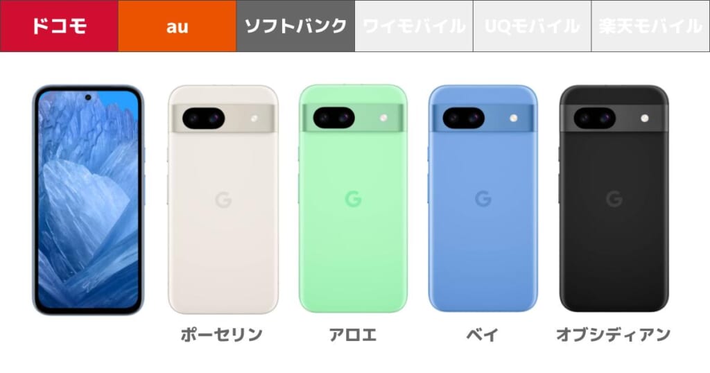 Google Pixel 8aのカラー展開