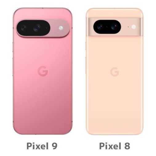 Pixel9とPixel8の背面比較/違い