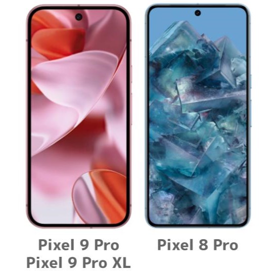 Pixel9 Pro/ProXLとPixel8 Proの前面・画面比較/違い