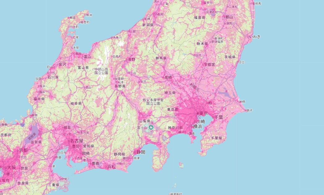 楽天モバイルのサービスエリア