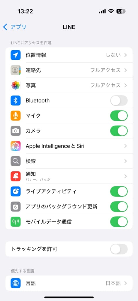 フルアクセス許可