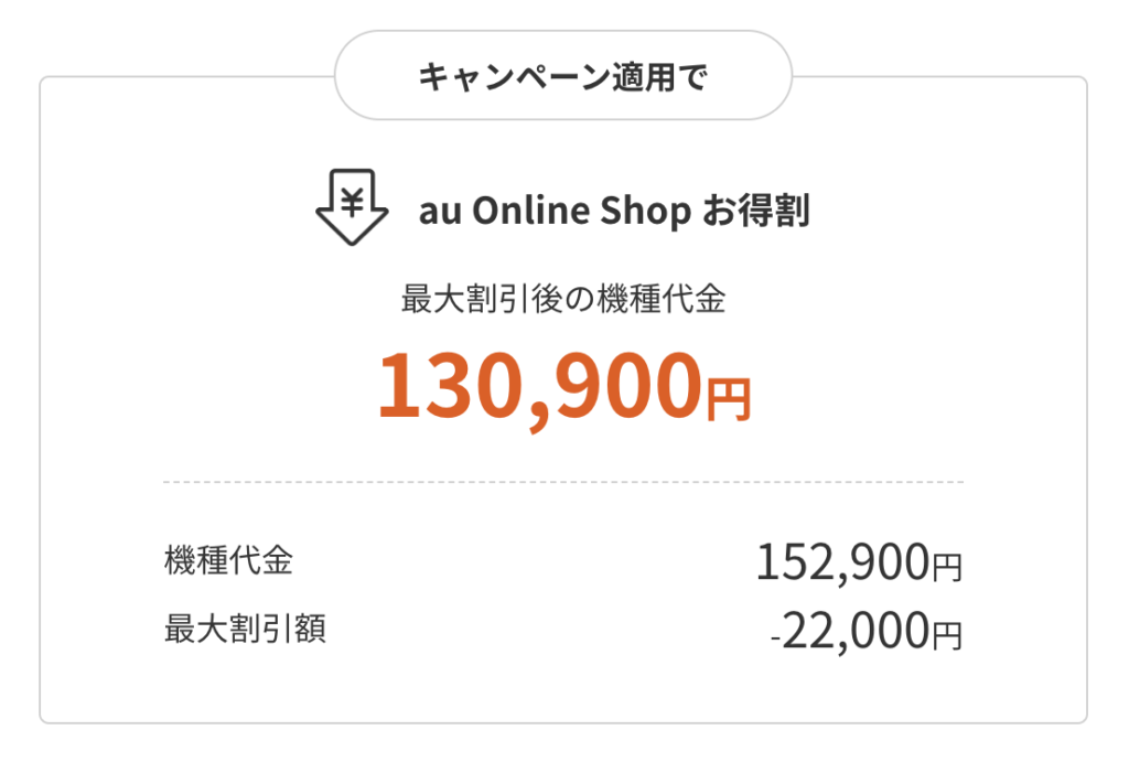au Online Shop お得割