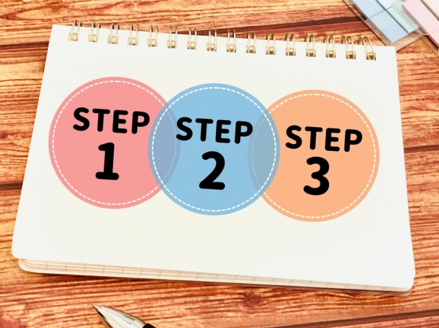 流れ、ステップ