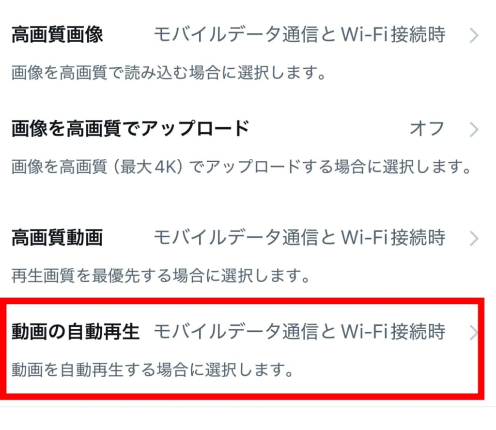 動画の自動再生