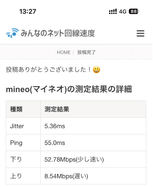 みんなのネット回線速度