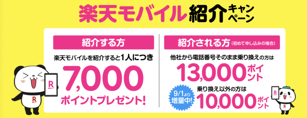 楽天モバイル紹介キャンペーン