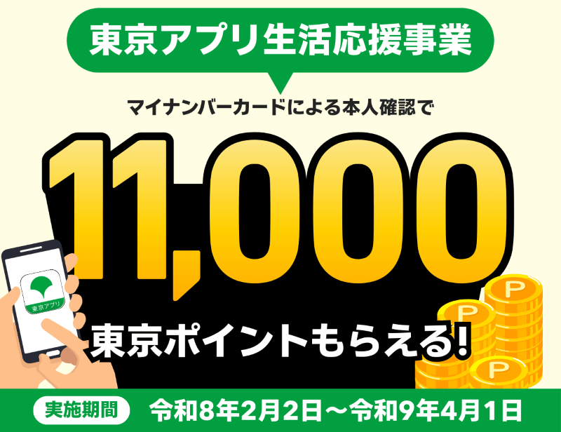東京アプリで11,000ポイントもらえるキャンペーンとは