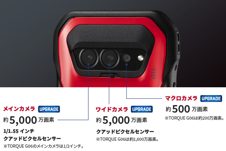 TORQUE G07のカメラ性能