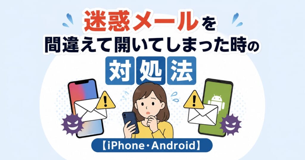 迷惑メールを間違えて開いてしまった時の対処法【iPhone・Android】
